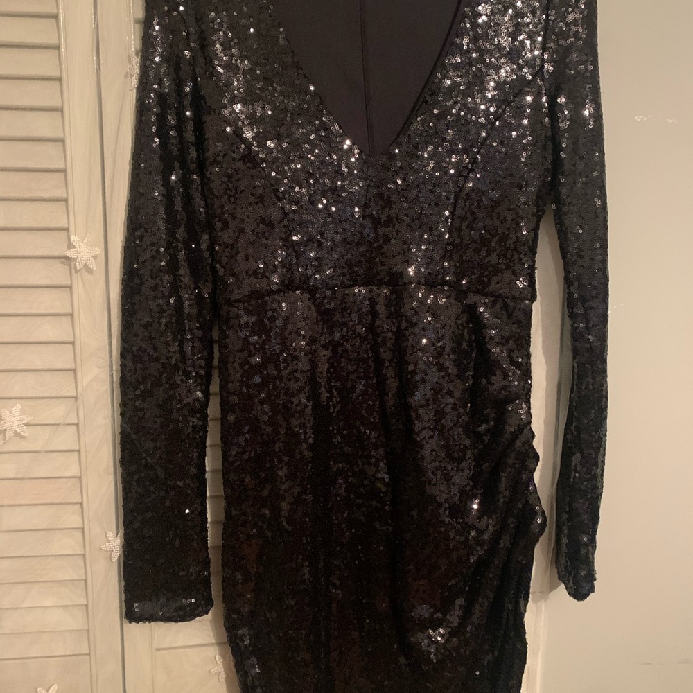 Sirena Elegant Black Sequin Dress Perfect Condition